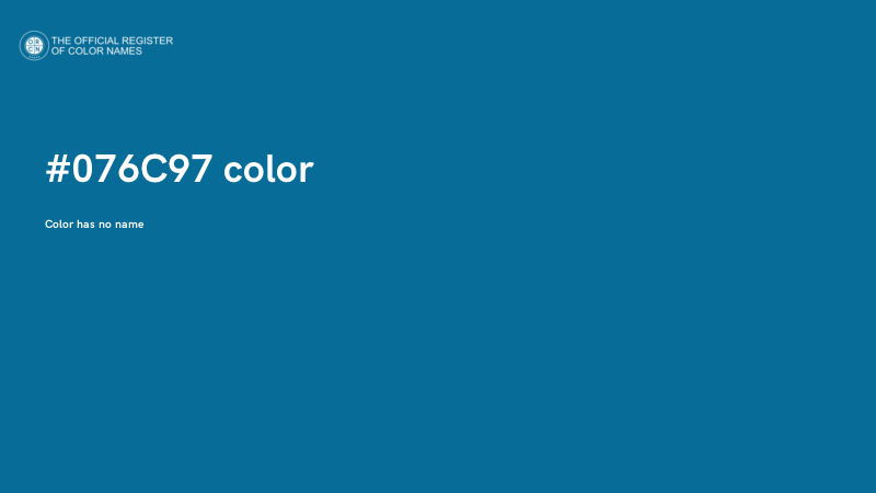 #076C97 color image