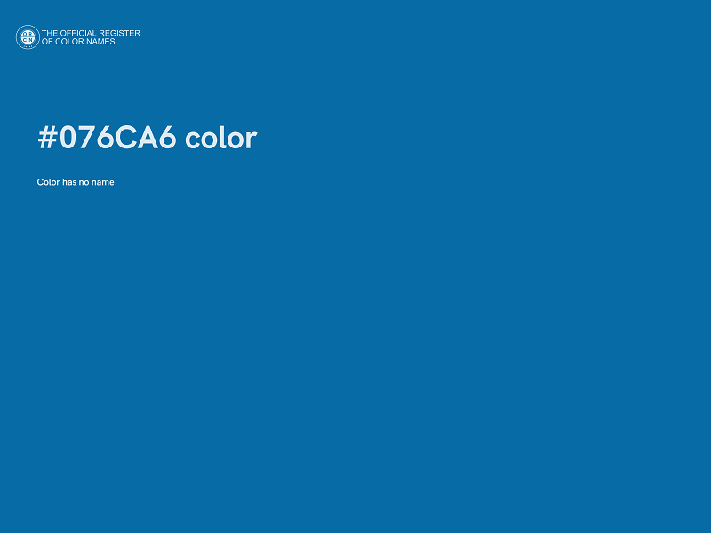 #076CA6 color image