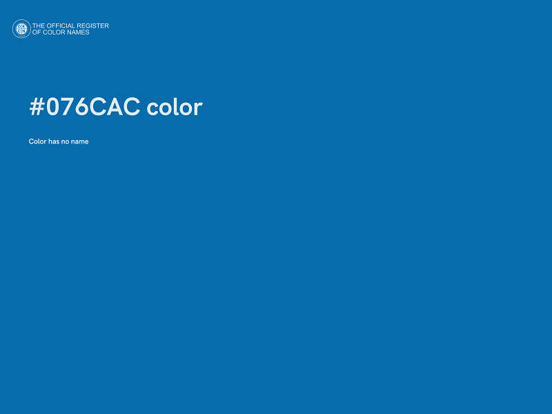 #076CAC color image
