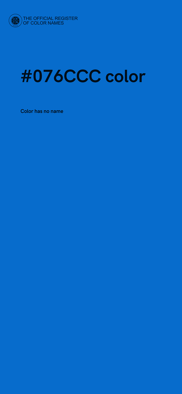 #076CCC color image