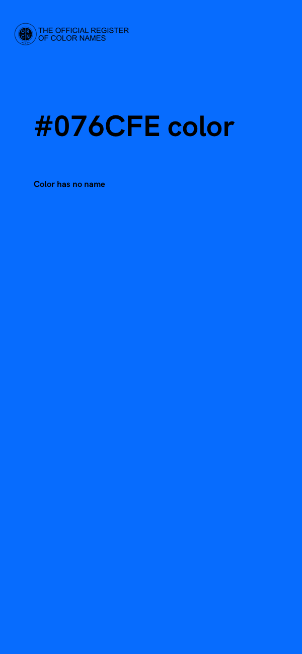 #076CFE color image