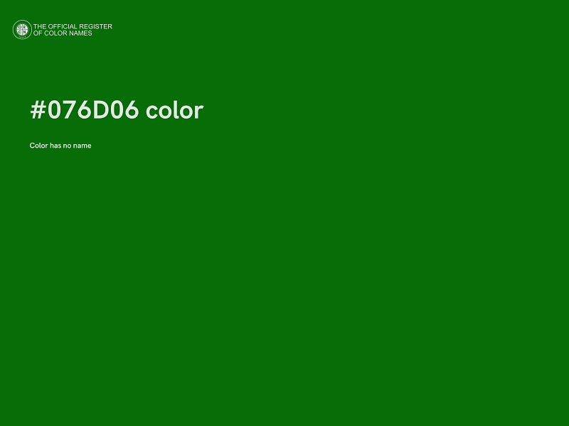#076D06 color image