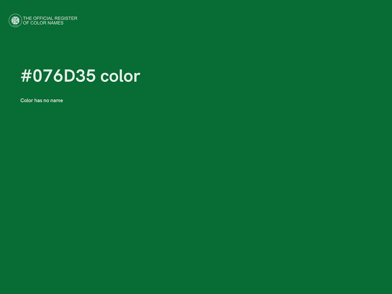#076D35 color image