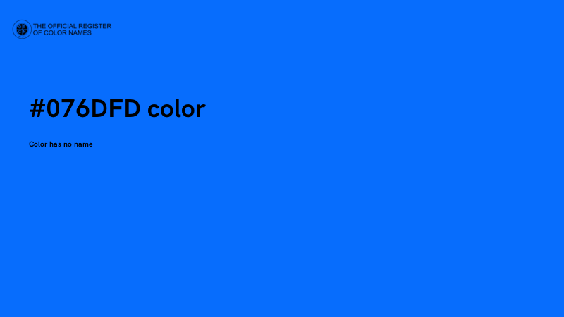 #076DFD color image