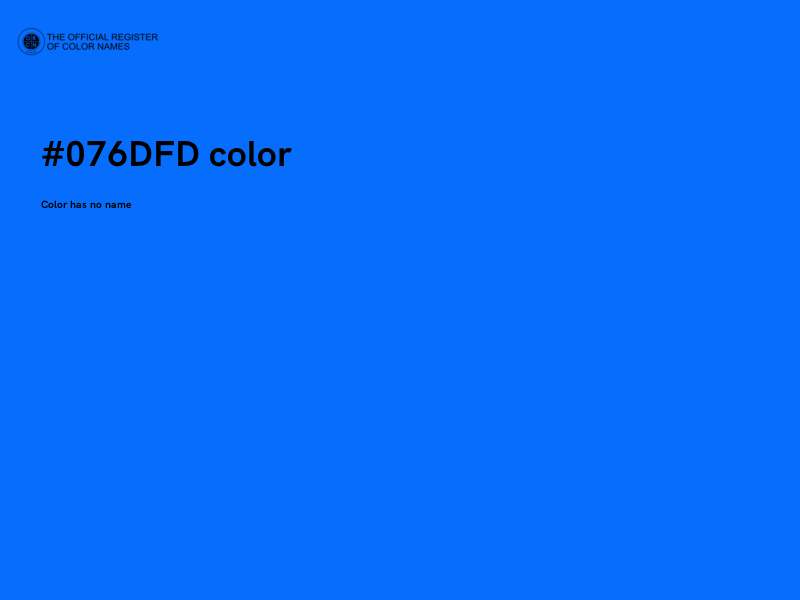 #076DFD color image