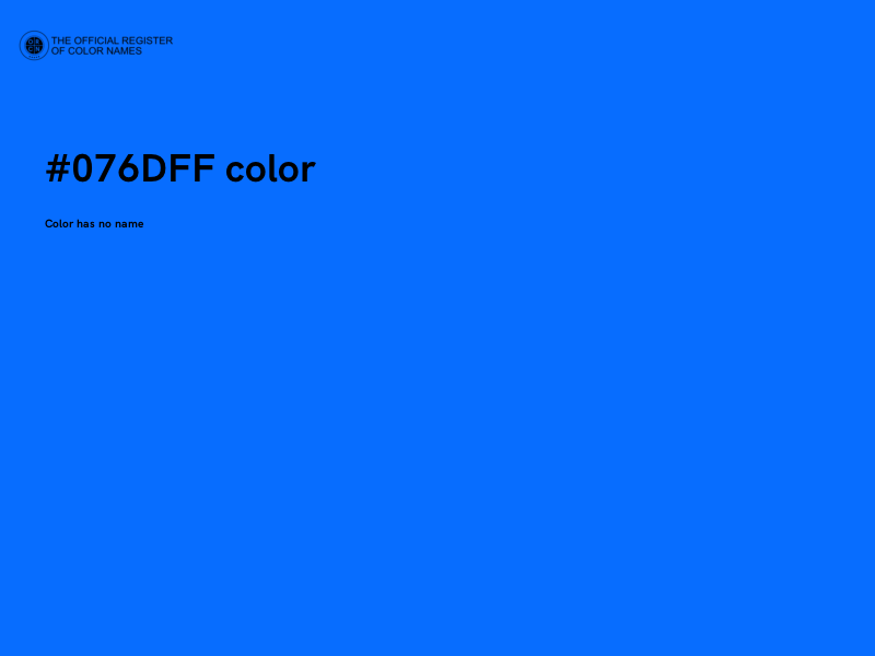 #076DFF color image