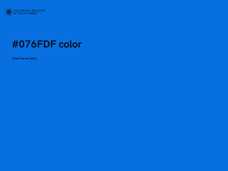 #076FDF color image