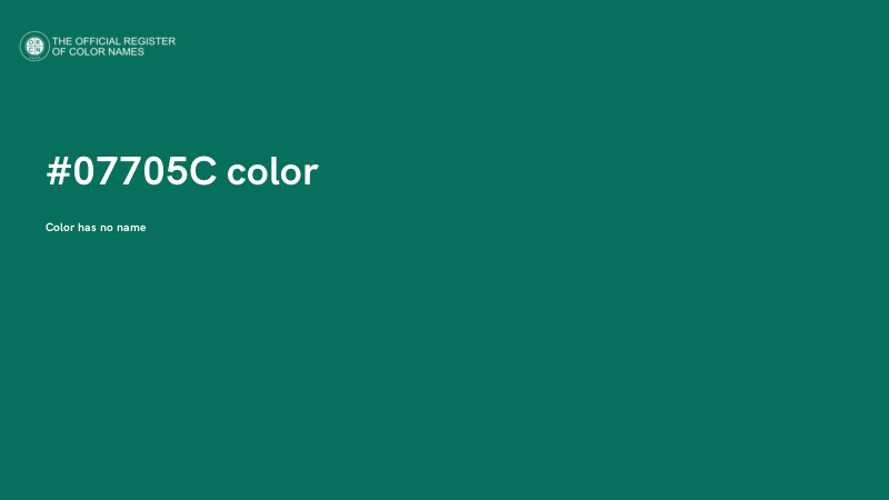 #07705C color image