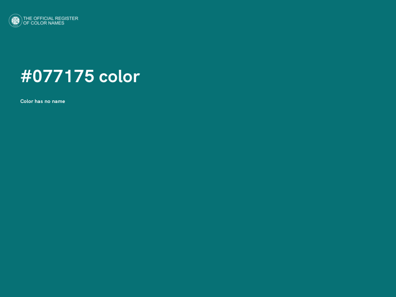 #077175 color image