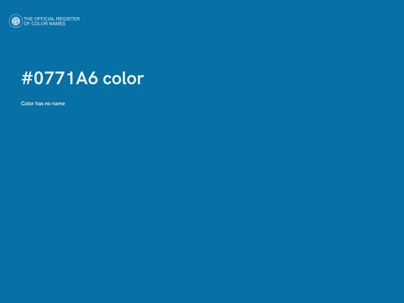 #0771A6 color image