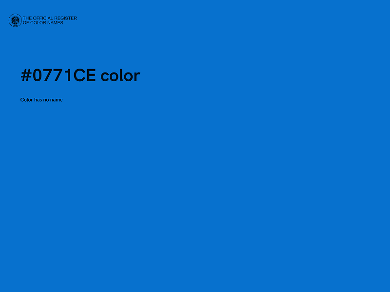 #0771CE color image