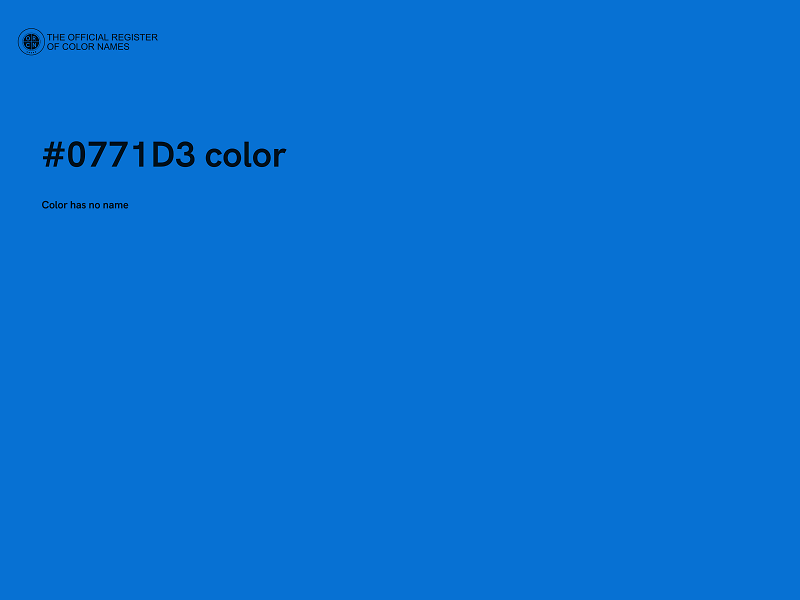 #0771D3 color image
