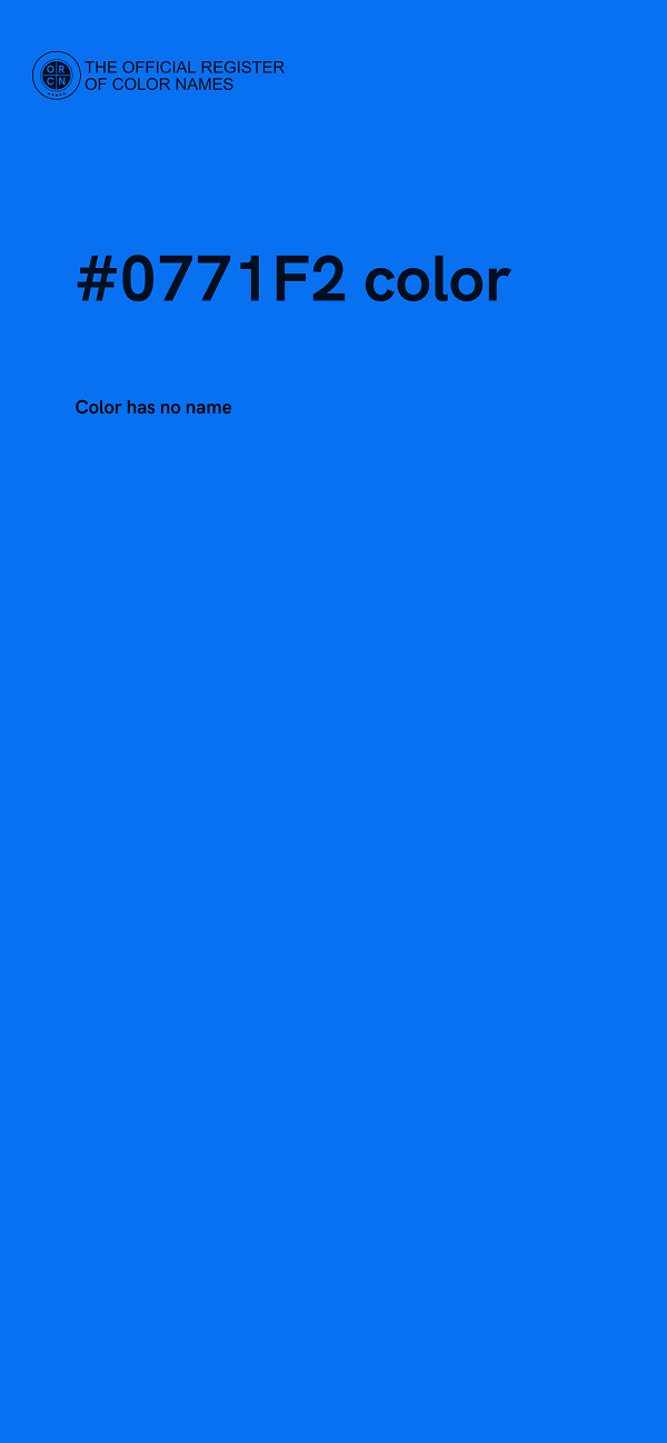 #0771F2 color image