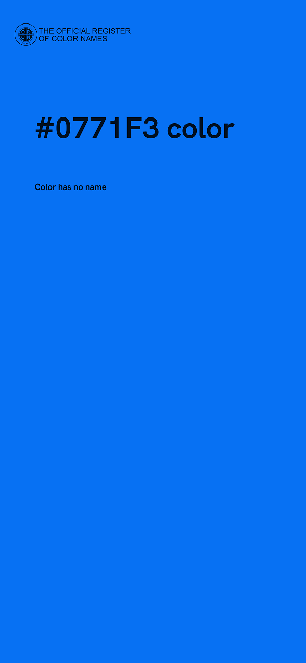 #0771F3 color image