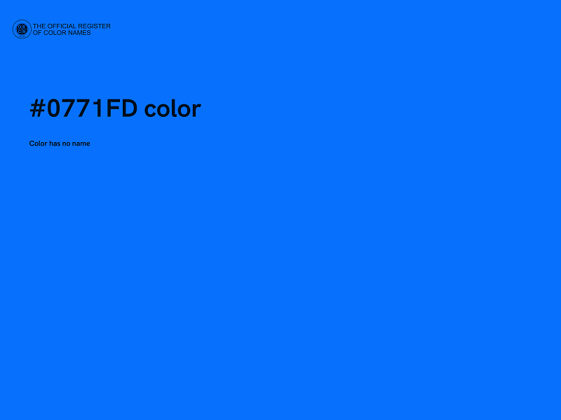 #0771FD color image