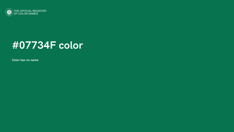 #07734F color image