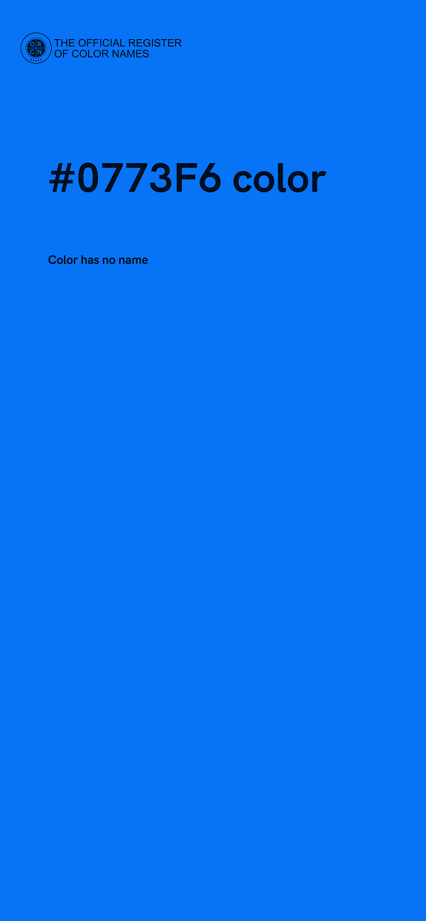 #0773F6 color image