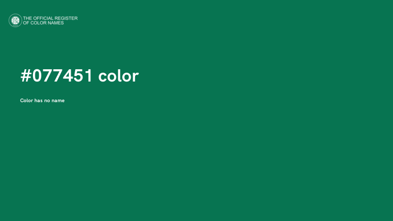 #077451 color image