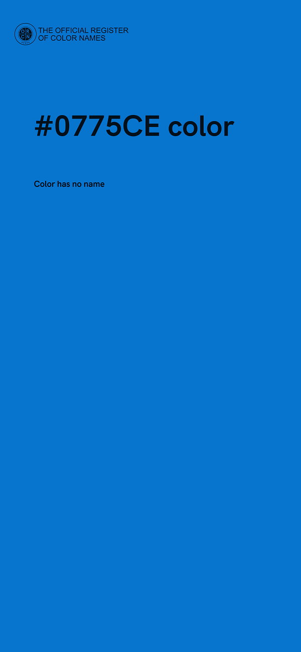 #0775CE color image