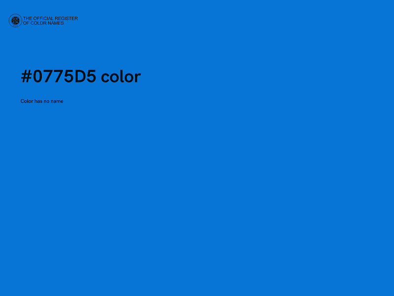 #0775D5 color image
