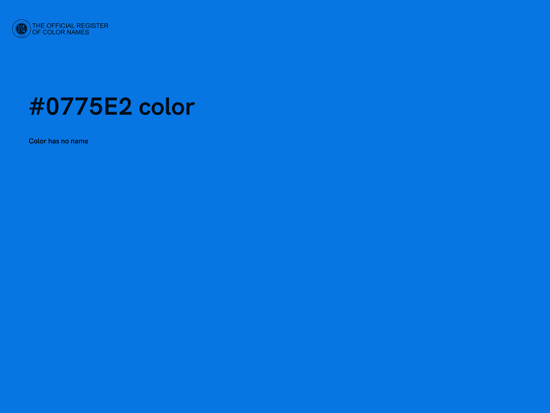 #0775E2 color image