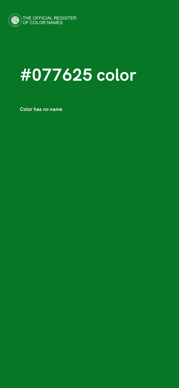 #077625 color image