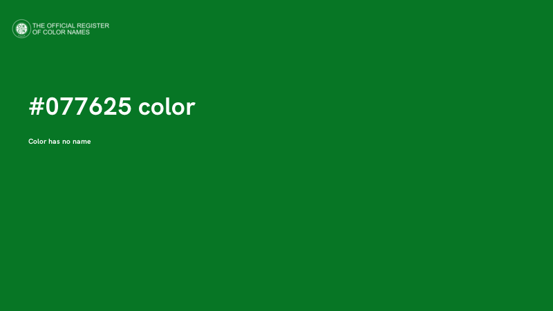 #077625 color image