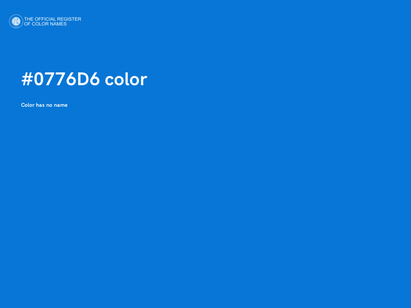 #0776D6 color image