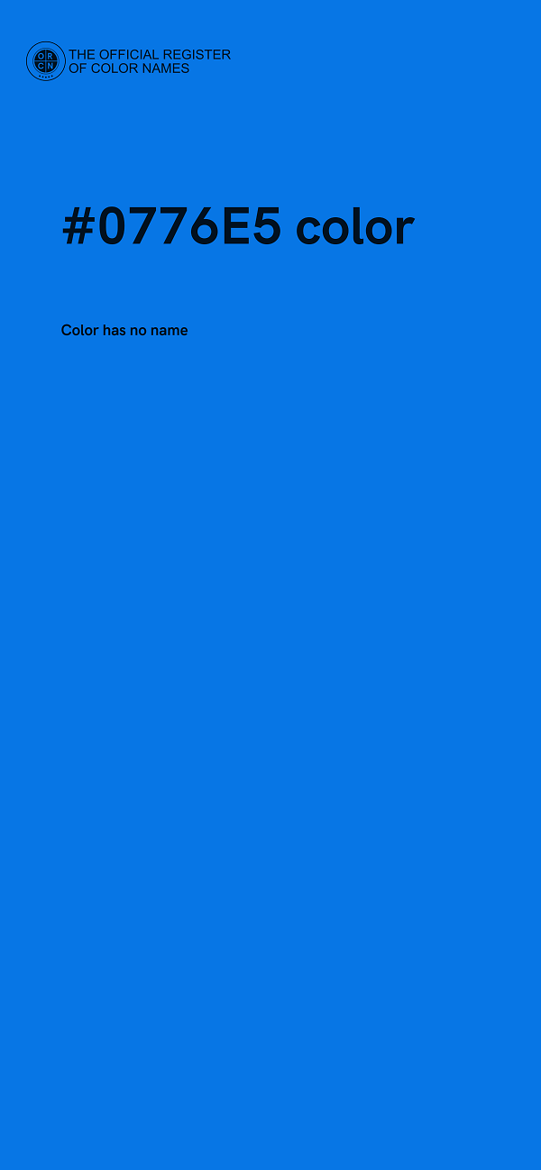 #0776E5 color image