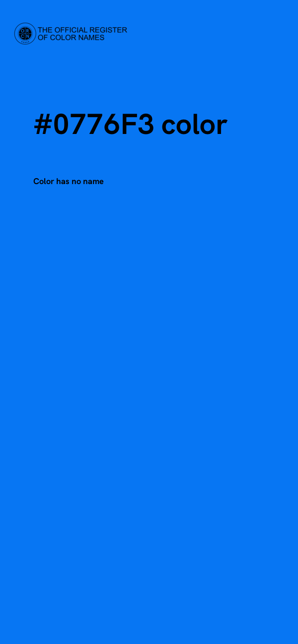 #0776F3 color image