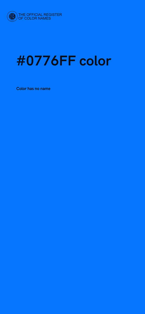 #0776FF color image