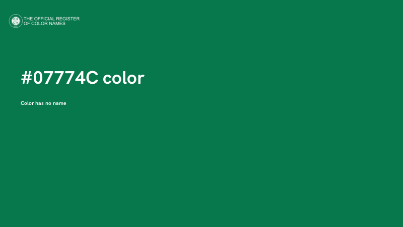 #07774C color image