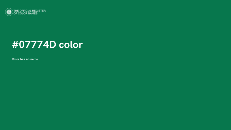 #07774D color image