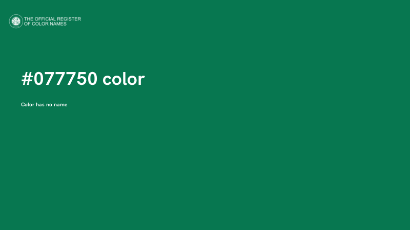 #077750 color image