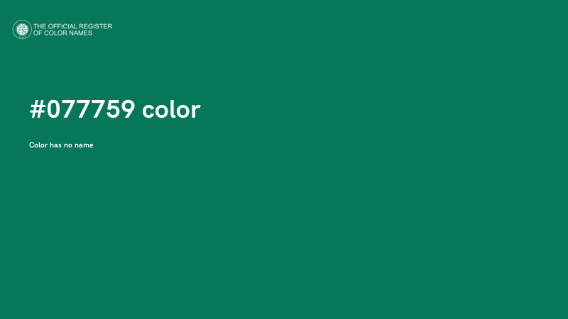 #077759 color image