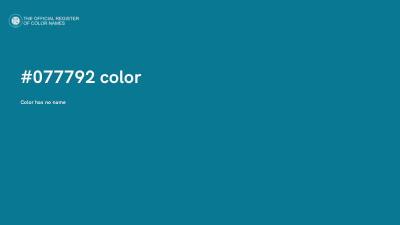 #077792 color image