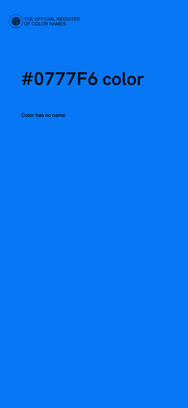 #0777F6 color image