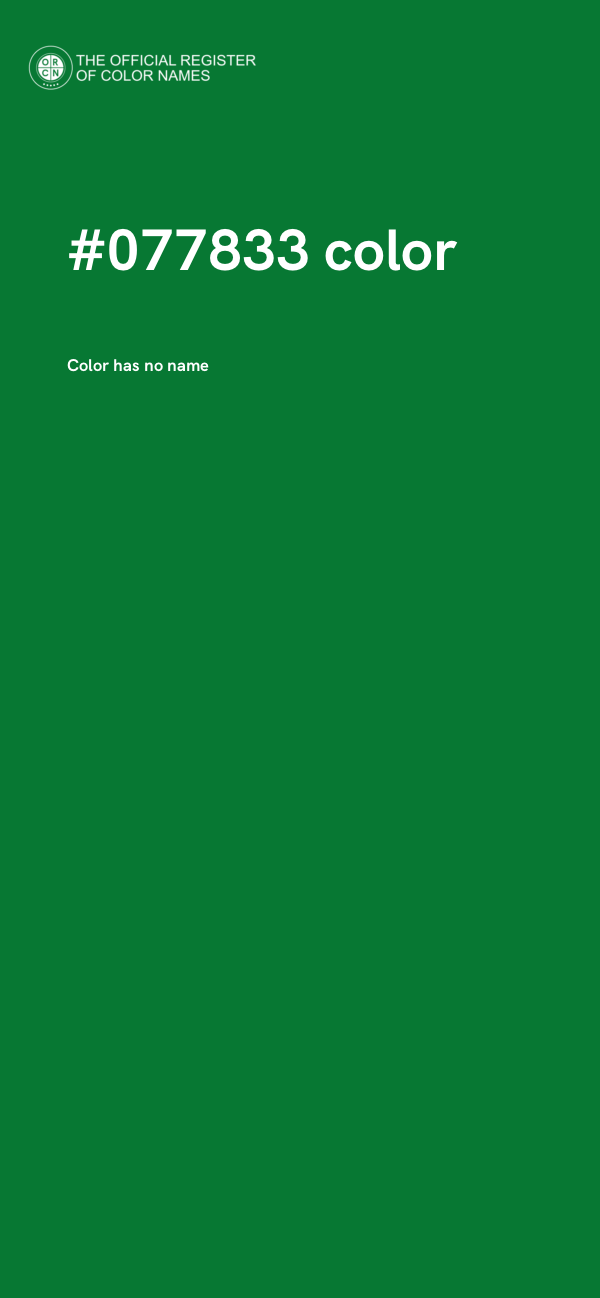 #077833 color image