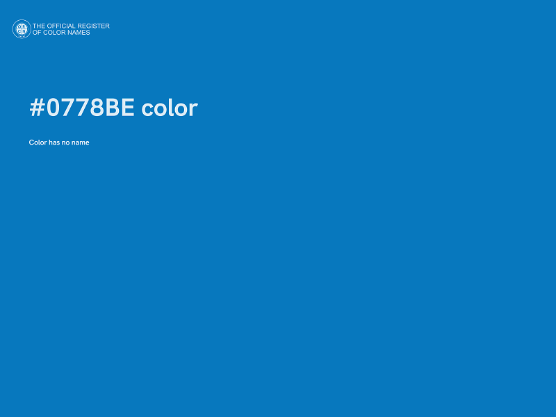 #0778BE color image