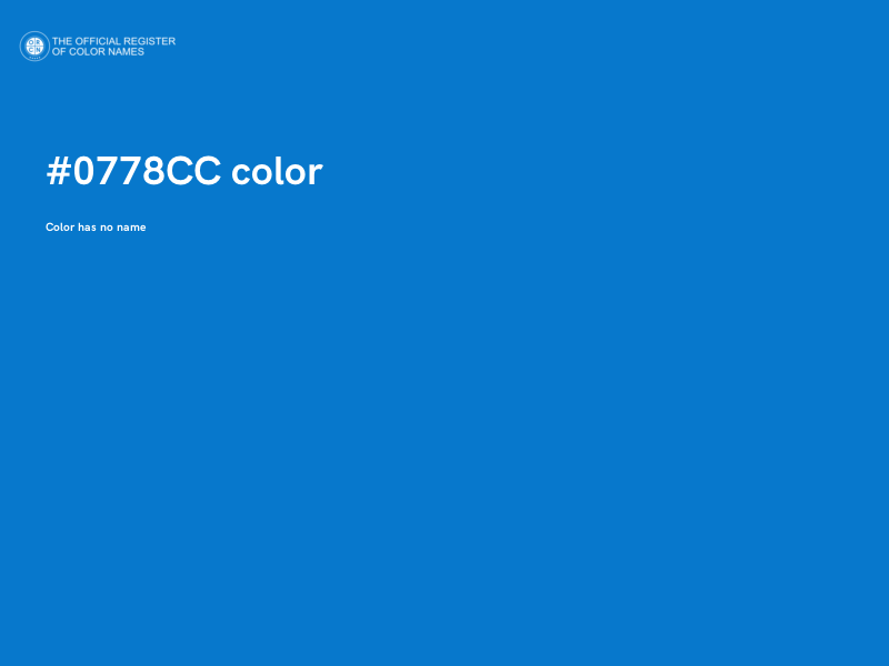 #0778CC color image