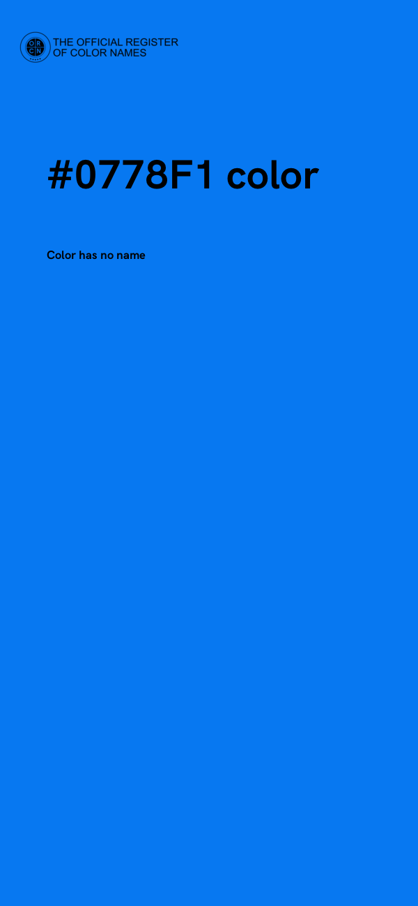 #0778F1 color image