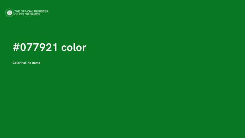 #077921 color image