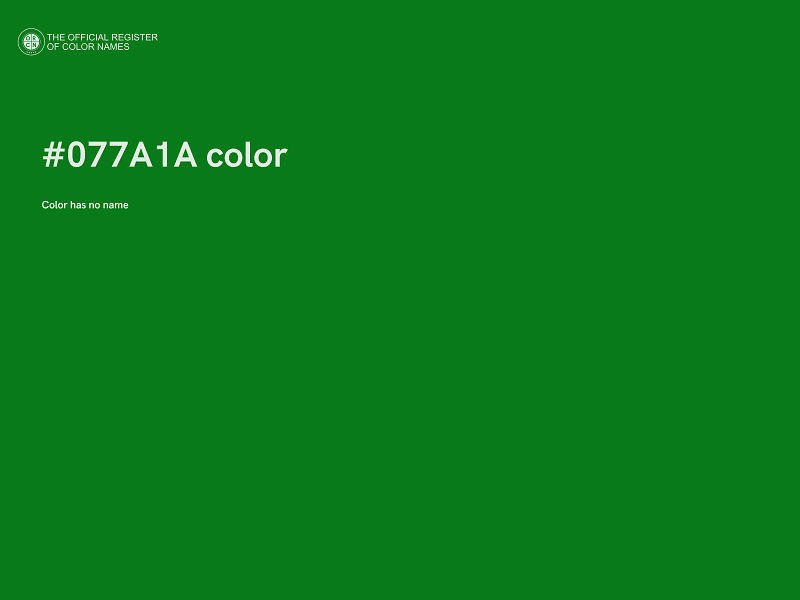 #077A1A color image