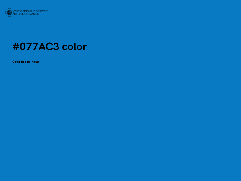 #077AC3 color image