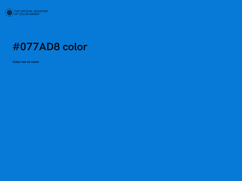#077AD8 color image