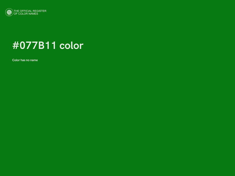 #077B11 color image