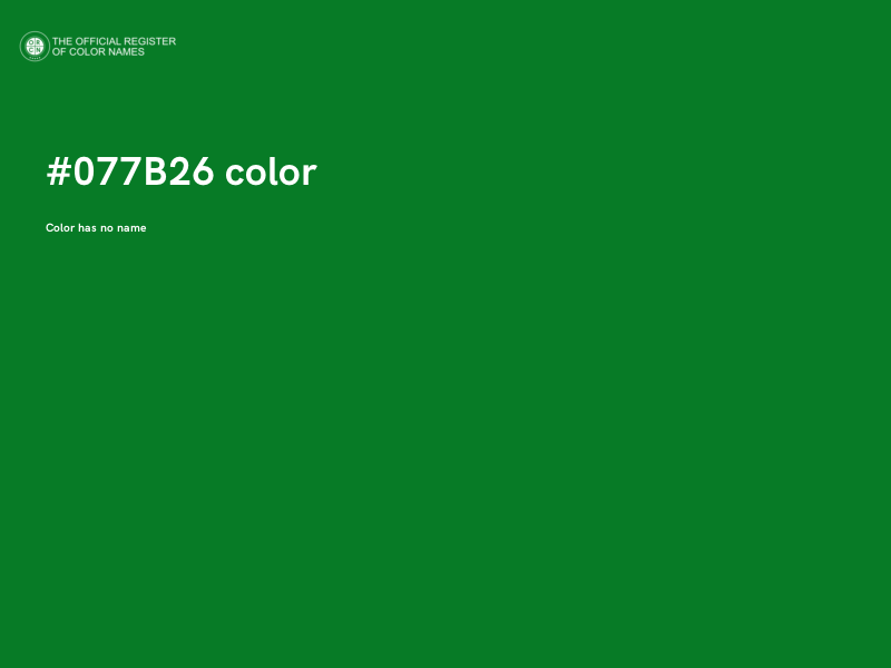 #077B26 color image