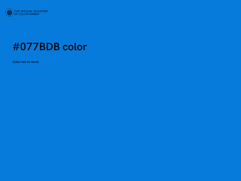 #077BDB color image