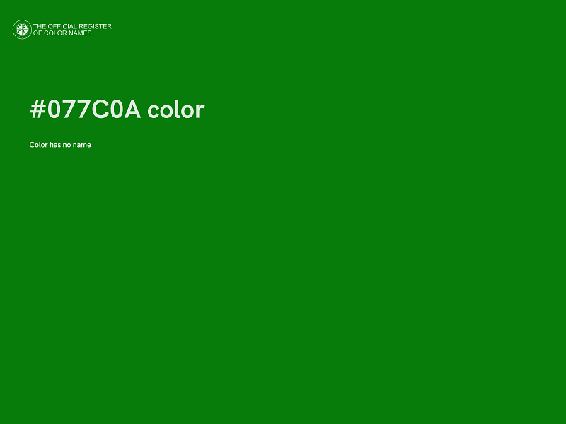 #077C0A color image