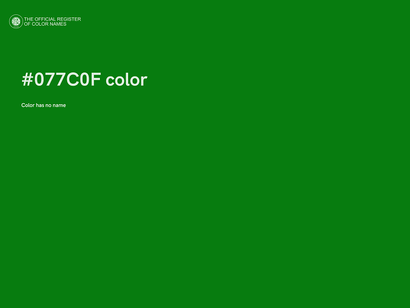 #077C0F color image